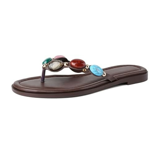 Charmust Jeweled Women's Thong Flip Flops: $36.98