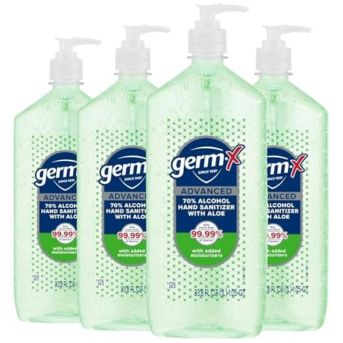 Germ-X Advanced Hand Sanitizer 1-Liter Pump Bottle 4-Pack: $22.03 Germ-X Advanced Hand Sanitizer 1-Liter Pump Bottle 4-Pack: $22.03
