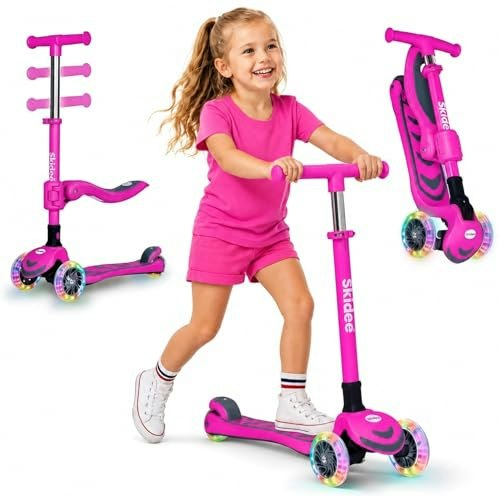Skidee Kids' 3-Wheel Foldable Kick Scooter: $49.99 Skidee Kids' 3-Wheel Foldable Kick Scooter: $49.99