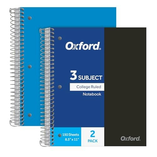 Oxford 3-Subject College Ruled Spiral Notebook 2-Pack: $10.66 Oxford 3-Subject College Ruled Spiral Notebook 2-Pack: $10.66