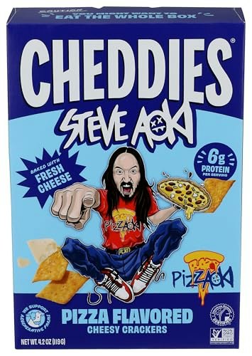 Cheddies Pizza Cheesy Crackers 4.2-oz.: $10.96 Cheddies Pizza Cheesy Crackers 4.2-oz.: $10.96
