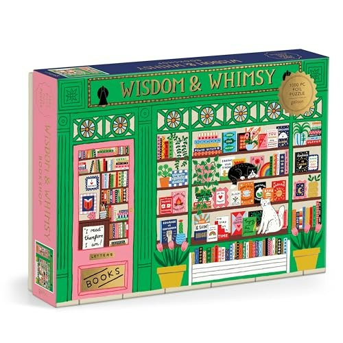 Galison Wisdom & Whimsy Bookshop 1,000-Piece Jigsaw Puzzle: $19.92