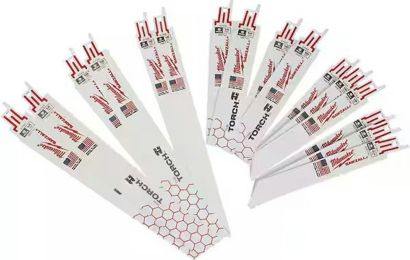 Milwaukee SAWZALL Metal Cutting Bi-Metal Reciprocating 16pc Saw Blade Set: $23