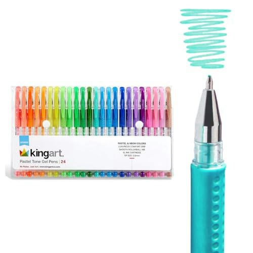Kingart Pastel Gel Pens 24-Count: $10.49 Kingart Pastel Gel Pens 24-Count: $10.49