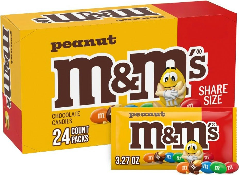 M&M's Peanut Candy Bulk Individually Wrapped 62-oz. Pack: $30