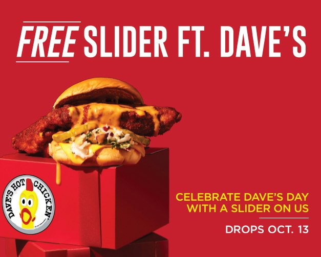 Dave's Hot Chicken Slider: Free