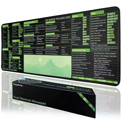 Excel Shortcuts Mousepad: 1 cent + free shipping w/ $25