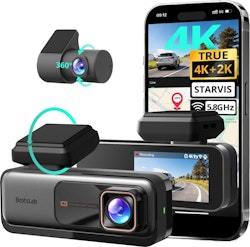 4K Front & Rear Dash Cam w/ GPS for $90 + free shipping