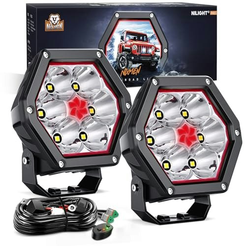 Nilight 4-inch 30W 2,600LM LED Spot Pod Lights with DRL 2-Pack: $74.69