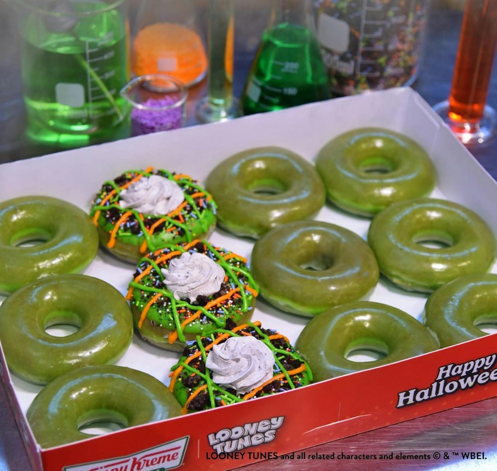Krispy Kreme x Looney Tunes Lab Dozen Doughnuts: $13