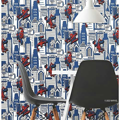 RoomMates Marvel Spider-Man Cityscape Peel and Stick Wallpaper: $29.69 RoomMates Marvel Spider-Man Cityscape Peel and Stick Wallpaper: $29.69