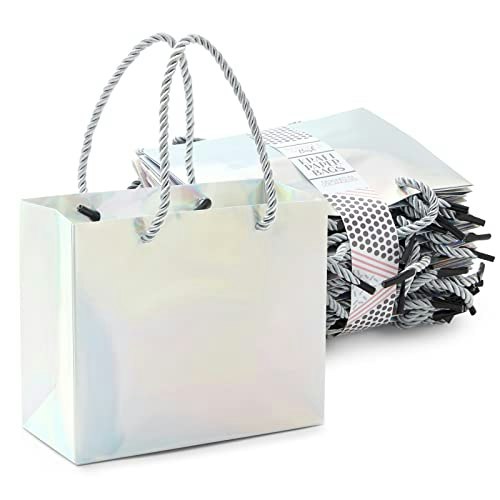 Sparkle and Bash 6" x 5" x 2.5" Metallic Silver Paper Gift Bags 24-Pack: $16.99 Sparkle and Bash 6" x 5" x 2.5" Metallic Silver Paper Gift Bags 24-Pack: $16.99