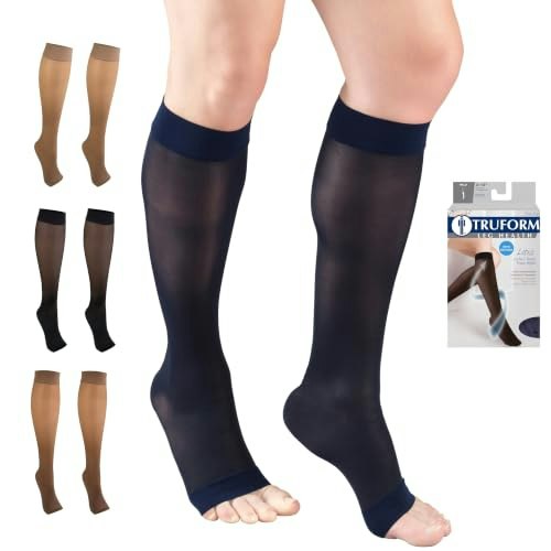 Truform Women's Open Toe Knee-High Compression Stockings: $14.72 Truform Women's Open Toe Knee-High Compression Stockings: $14.72