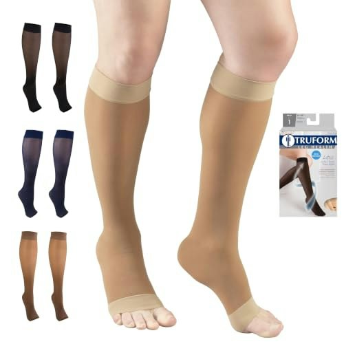 Truform Women's Open Toe Knee High Compression Stockings 8-15 mmHg: $14.65 Truform Women's Open Toe Knee High Compression Stockings 8-15 mmHg: $14.65