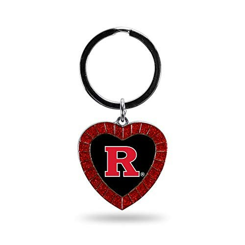 Rutgers Scarlet Knights Rhinestone Heart Keychain: $7.99