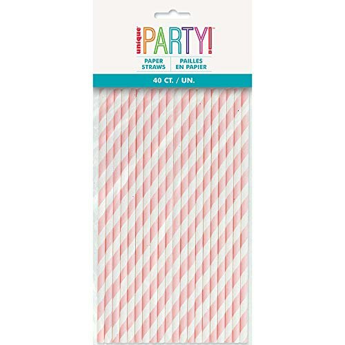Pink Striped Paper Straws 40-Count: $6.87 Pink Striped Paper Straws 40-Count: $6.87