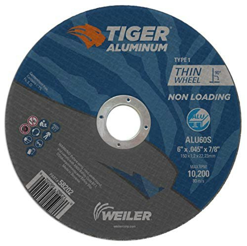 Weiler 6-Inch Tiger Aluminum Cutting Wheel 25-Pack: $92.42 Weiler 6-Inch Tiger Aluminum Cutting Wheel 25-Pack: $92.42