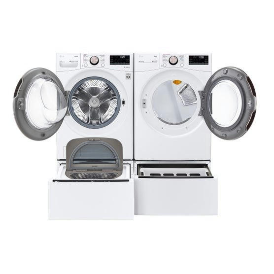 LG 4.5 Cu. Ft. Front Load Washer & 7.4 Cu. Ft. Gas Dryer Bundle w/ Pedestals: $2,860 for members