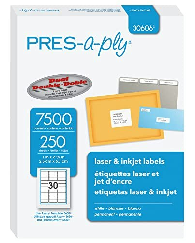 Pres-a-ply Laser Address Labels 7,500-Count 2-Pack: $23.67 Pres-a-ply Laser Address Labels 7,500-Count 2-Pack: $23.67