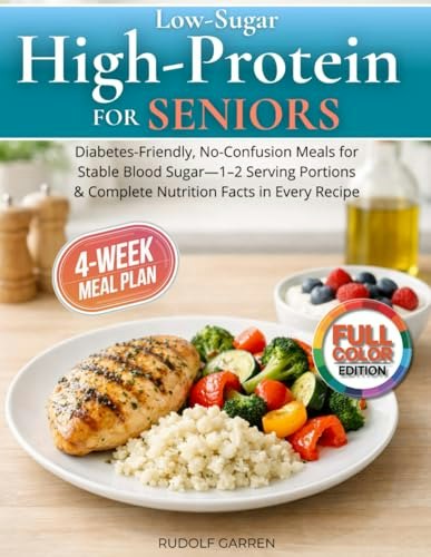 Low-Sugar High-Protein Cookbook for Seniors: $19.07 Low-Sugar High-Protein Cookbook for Seniors: $19.07