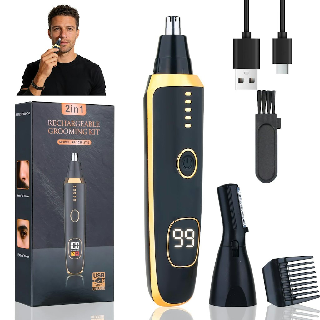 Yunmiss 2-in-1 USB Rechargeable Nose & Ear Hair Trimmer: $9.99