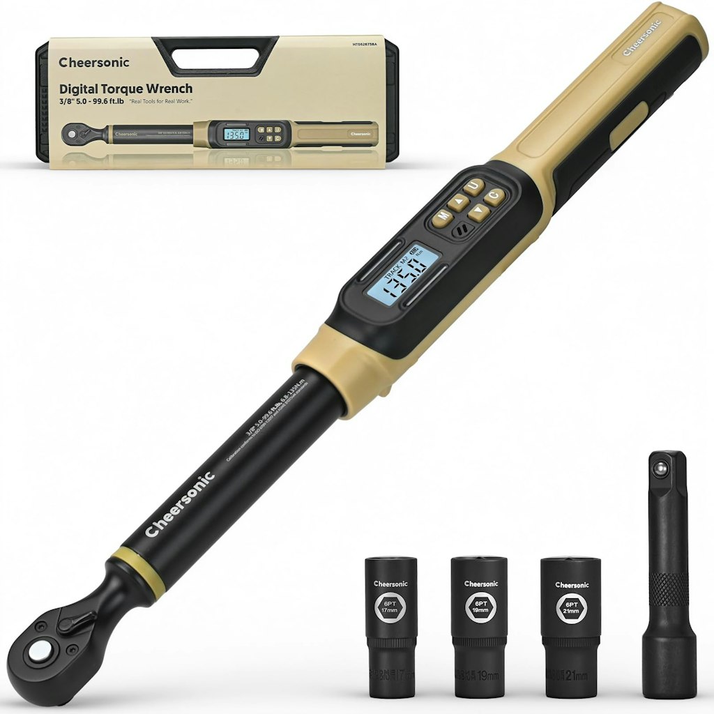 Cheersonic 3/8" Digital Torque Wrench Set: $81