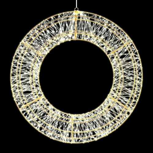 Abbott Collection Large 2,400 Micro LED Christmas Wreath: $179