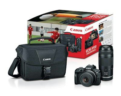 Canon EOS R100 Double Zoom Lens Kit Camera for $699 + free shipping