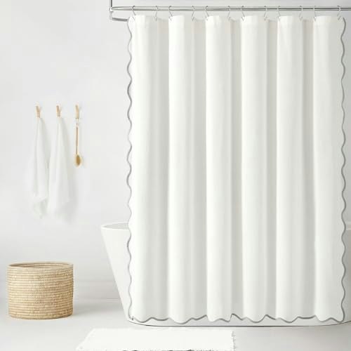 Lush Decor 72" x 72" Scallop Edge Linen-Textured Shower Curtain: $23.78 Lush Decor 72" x 72" Scallop Edge Linen-Textured Shower Curtain: $23.78