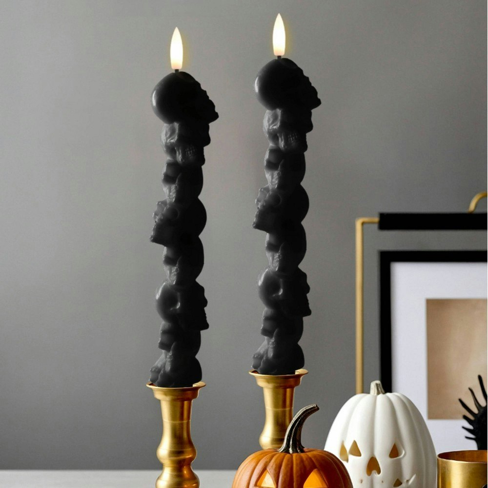 LumiPur 1.5"x9" Flameless LED Wax Skulls 2-Pack: $29.99 LumiPur 1.5"x9" Flameless LED Wax Skulls 2-Pack: $29.99