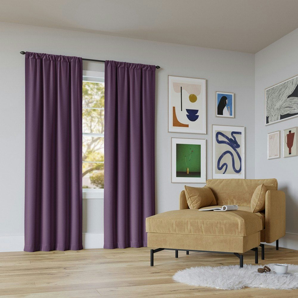 Sun Zero Rianna 40"x63" Blackout Rod Pocket Curtain Panel: $11.99 Sun Zero Rianna 40"x63" Blackout Rod Pocket Curtain Panel: $11.99