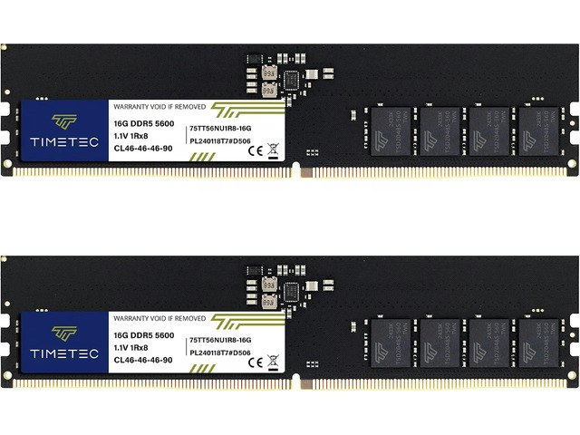 Timetec 32GB DDR5 5600MHz UDIMM Desktop Memory Kit: $459.99