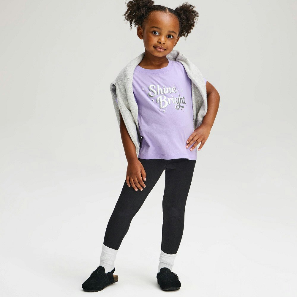 Cat & Jack Baby Girls' Short Sleeve Shine Bright T-Shirt 18M: $8