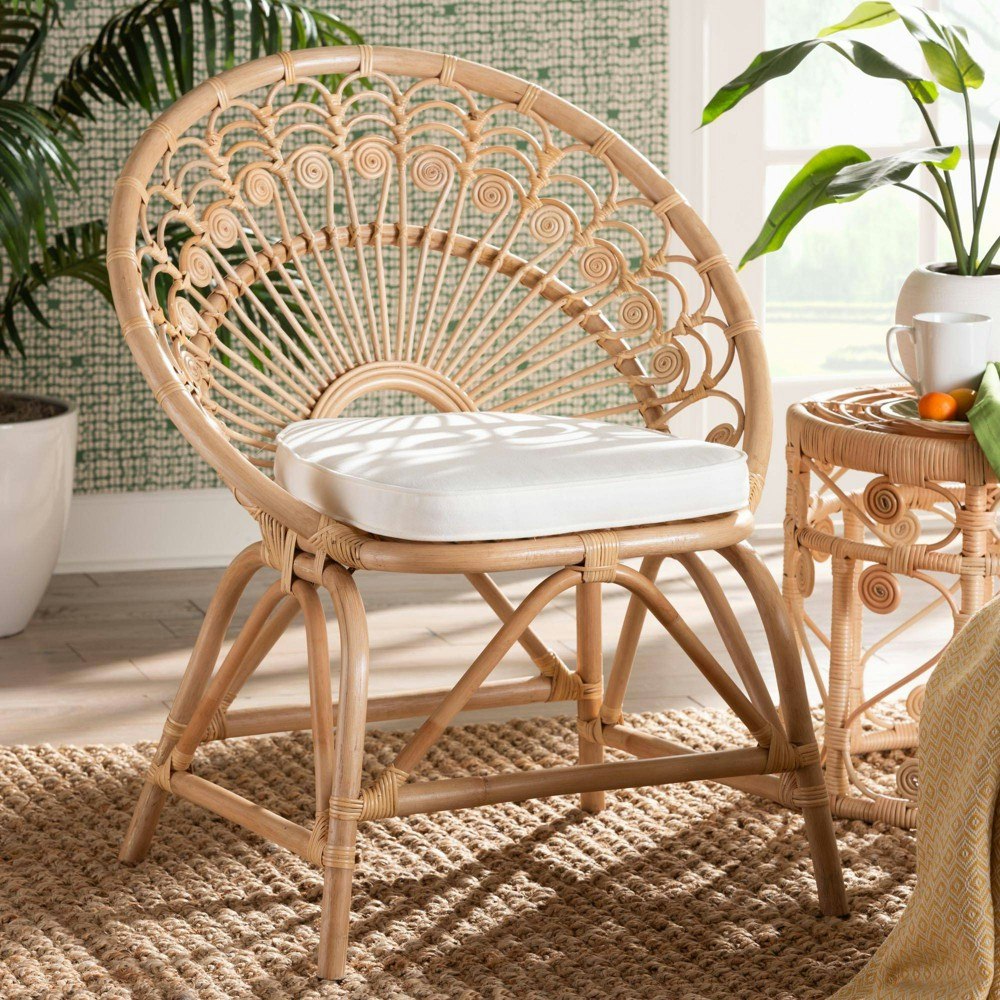 Bali & Pari Abriella Rattan Peacock Accent Chair: $198.99 Bali & Pari Abriella Rattan Peacock Accent Chair: $198.99