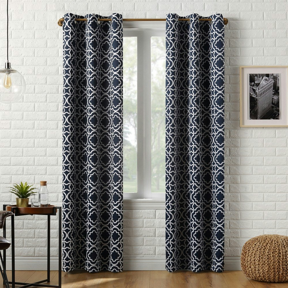 Sun Zero 40"x95" Barnett Trellis Blackout Grommet Curtain Panel: $12.19 Sun Zero 40"x95" Barnett Trellis Blackout Grommet Curtain Panel: $12.19