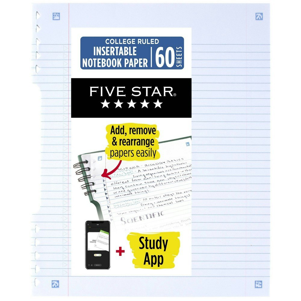 Five Star Split Wire Insertable Filler Paper 60-Count: $3.29 Five Star Split Wire Insertable Filler Paper 60-Count: $3.29