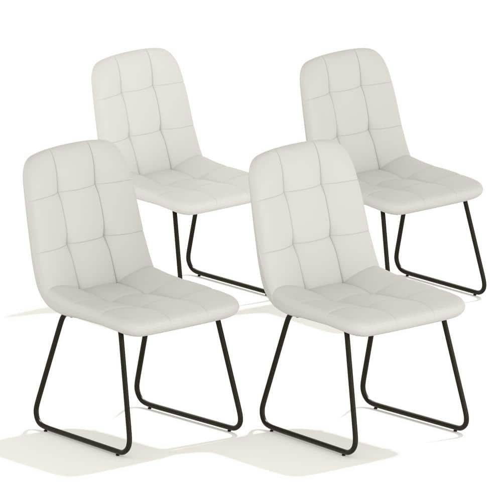 White Faux Leather Dining Chair 4-Pack: $202.39 White Faux Leather Dining Chair 4-Pack: $202.39