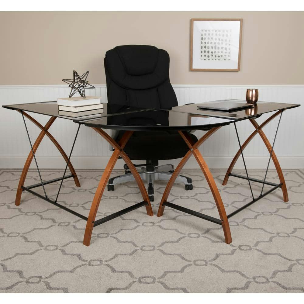 83.3-inch L-Shaped Computer Desk with Keyboard Tray: $276.61 83.3-inch L-Shaped Computer Desk with Keyboard Tray: $276.61