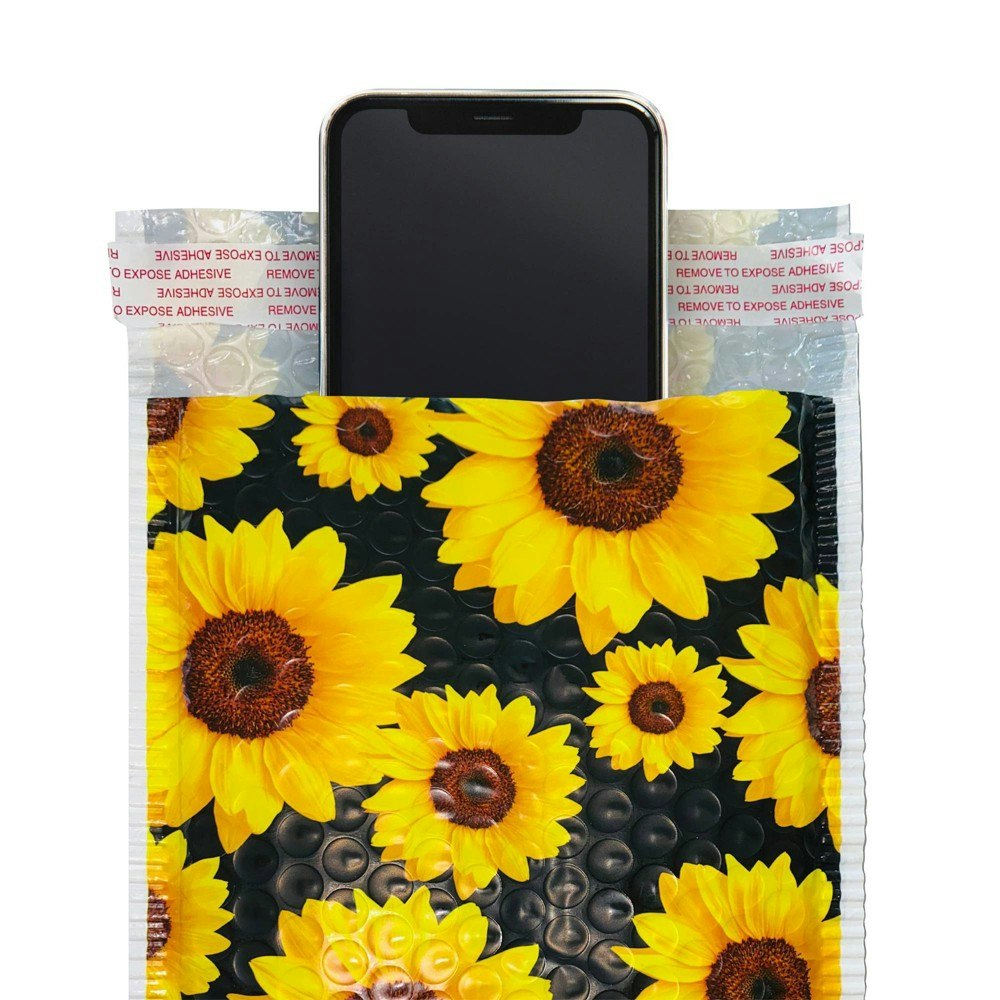 6"x10" Sunflower Bubble Mailer 50-Pack: $14.99