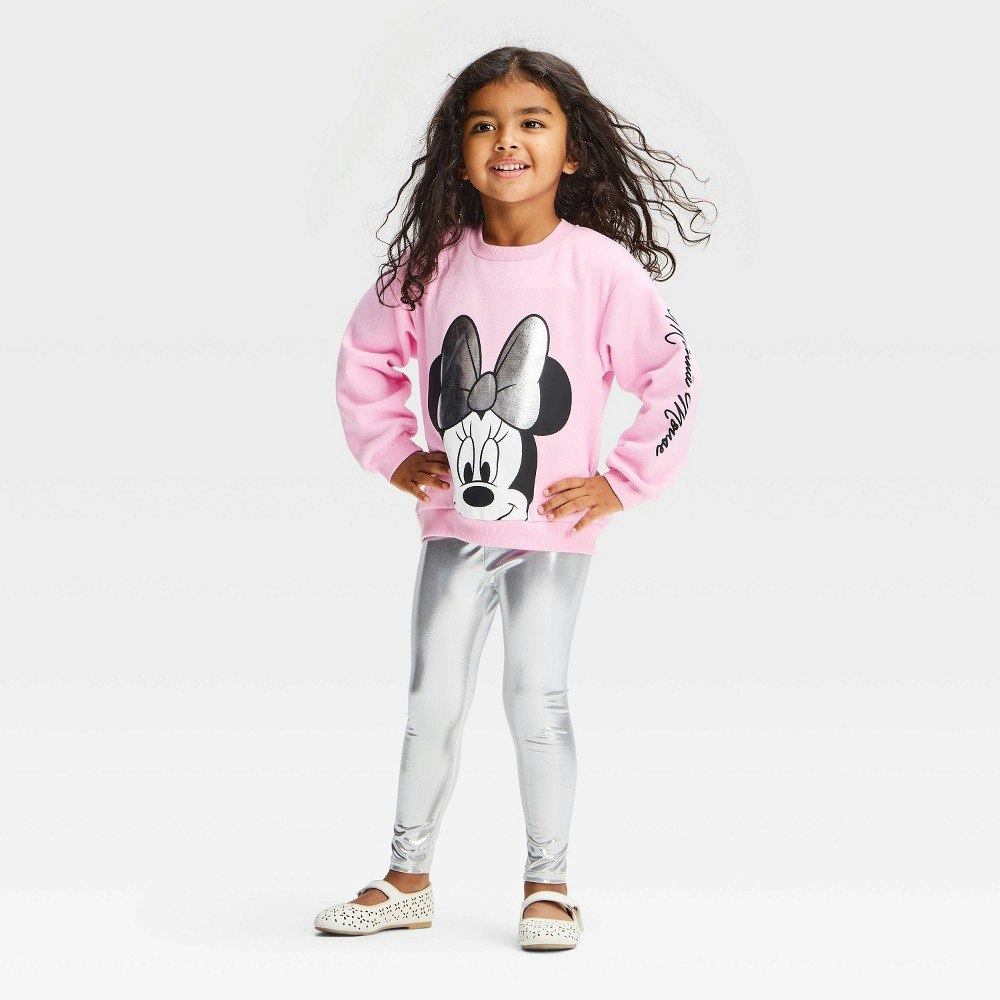 Disney Minnie Mouse Toddler Girls' 2-Piece Sweatshirt and Leggings Set: $16 Disney Minnie Mouse Toddler Girls' 2-Piece Sweatshirt and Leggings Set: $16