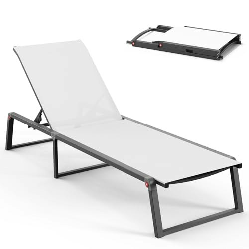 Oasbira 5-Position Aluminum Folding Chaise Lounge Chair: $84.99 Oasbira 5-Position Aluminum Folding Chaise Lounge Chair: $84.99