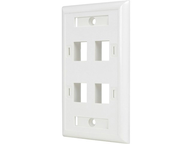 Tripp Lite 4-Port Keystone Faceplate: $12.11 Tripp Lite 4-Port Keystone Faceplate: $12.11