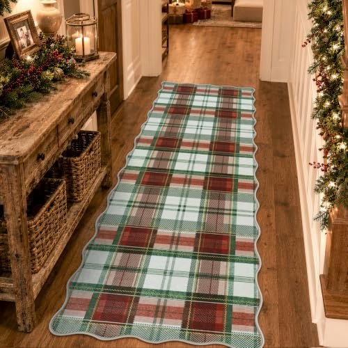 Beeiva 2x6 Christmas Plaid Runner Rug: $26.72 Beeiva 2x6 Christmas Plaid Runner Rug: $26.72