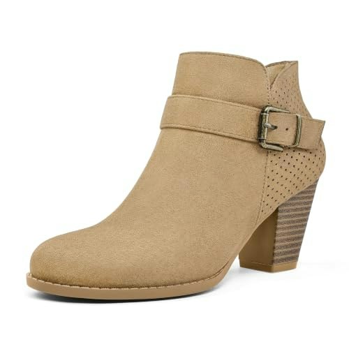 Mysoft Women's Stacked Chunky Heel Ankle Boots: $36.98 Mysoft Women's Stacked Chunky Heel Ankle Boots: $36.98