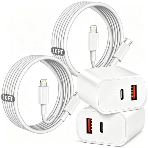 Dual Port iPhone Wall Charger and 10-Foot USB-C to Lightning Cable 2-Pack: $22.98 Dual Port iPhone Wall Charger and 10-Foot USB-C to Lightning Cable 2-Pack: $22.98
