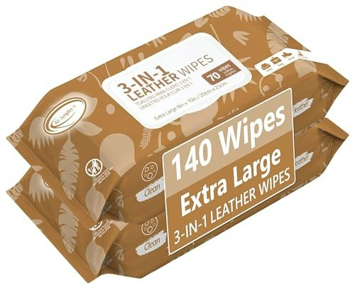 Air Jungles 3-in-1 Leather Cleaner Wipes 140-Count: $22.93