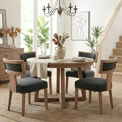 HNY Mid Century Modern Upholstered Dining Chairs 4-Pack: $314.49 HNY Mid Century Modern Upholstered Dining Chairs 4-Pack: $314.49