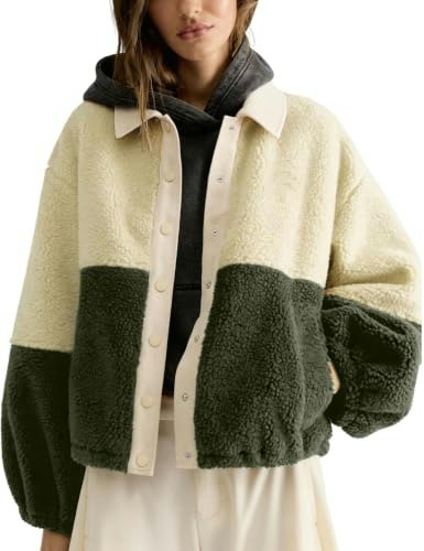 Shiyifa Women's Color Block Sherpa Fleece Jacket: $39.09 Shiyifa Women's Color Block Sherpa Fleece Jacket: $39.09
