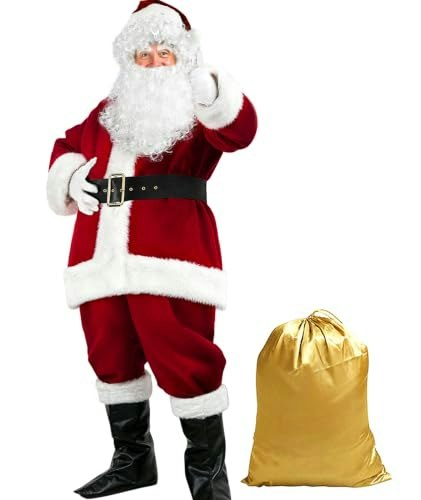 Men's Deluxe 9-Piece Santa Claus Costume: $47.99 Men's Deluxe 9-Piece Santa Claus Costume: $47.99