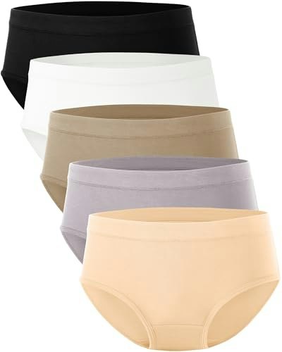 Bamboo Cool Women's Mid-Waist Briefs 5-Pack: $28.04